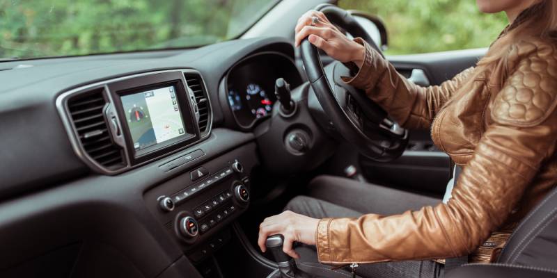 Woman driving